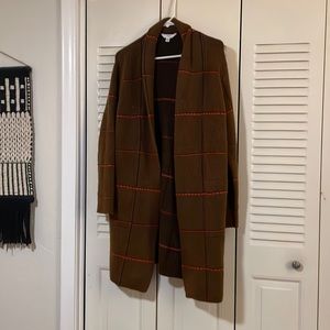 Cute plaid duster sweater